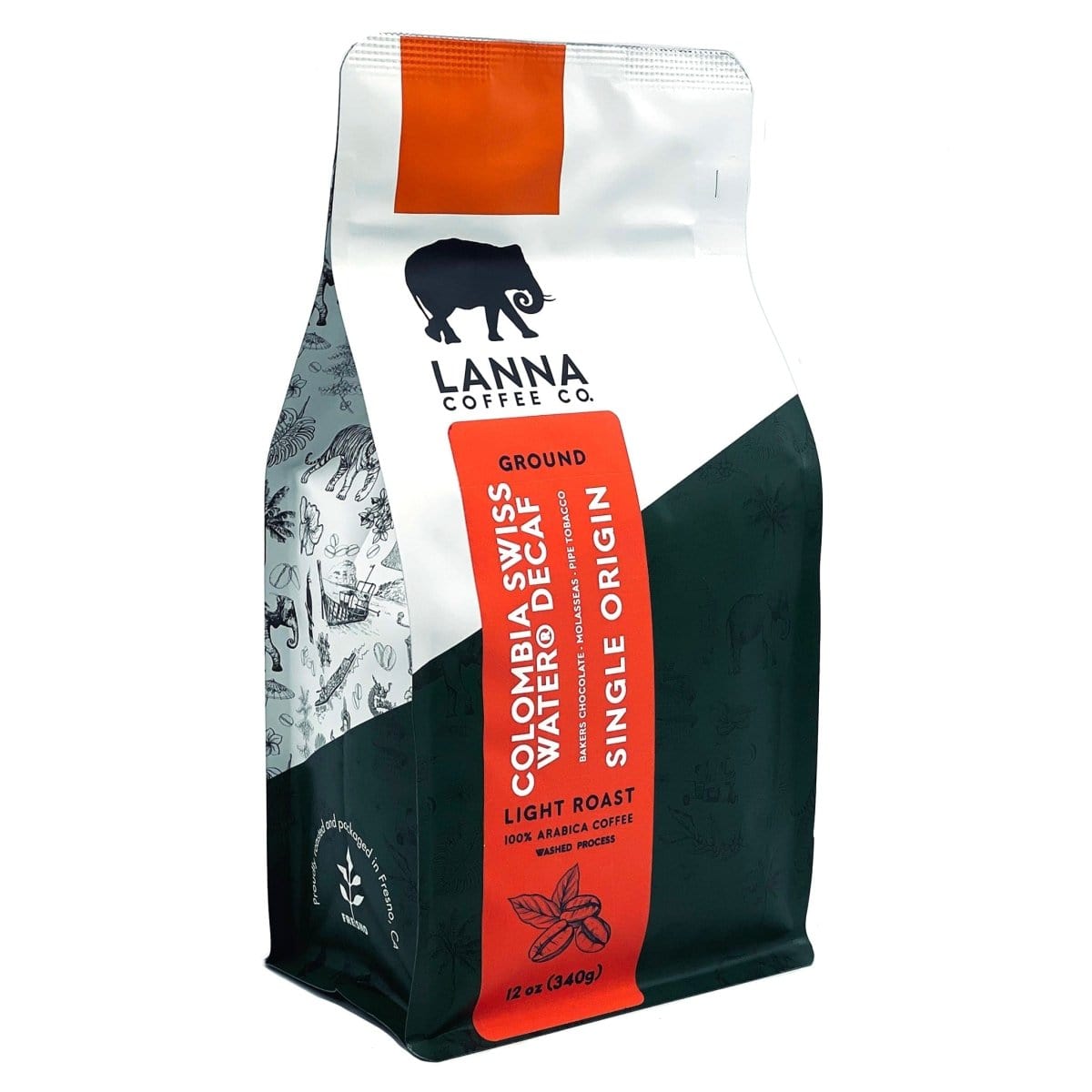 Lanna Coffee Co. Coffee 12 oz / Ground Colombia Swiss Water® Decaf