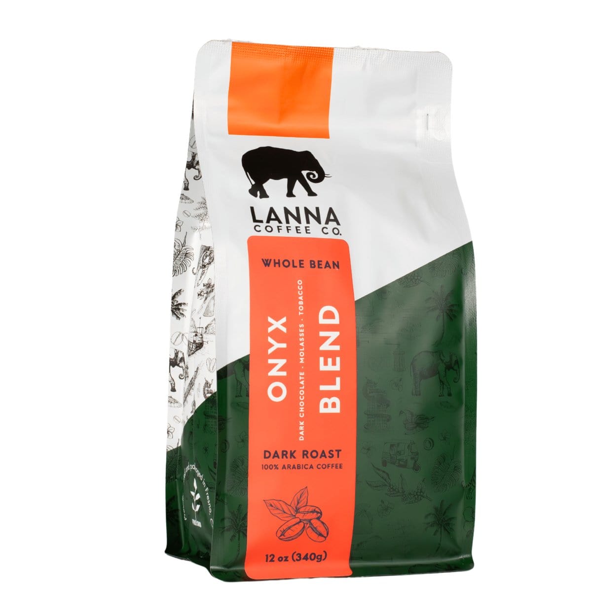 Lanna Coffee Co. Coffee 12 oz / Whole Bean Onyx Blend