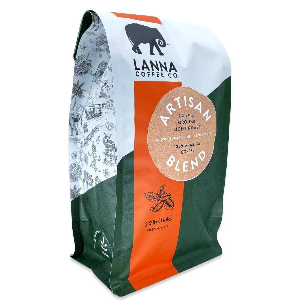 Lanna Coffee Co. Coffee 2.2 lb / Whole Bean Artisan Blend