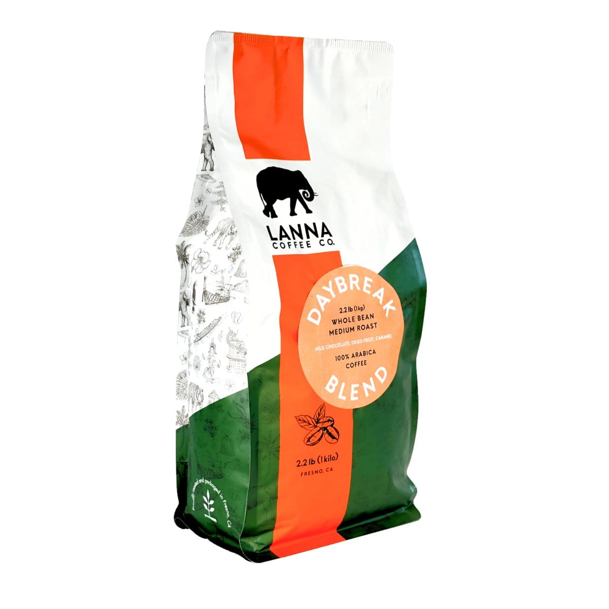 Lanna Coffee Co. Coffee 2.2 lb / Whole Bean Daybreak Blend