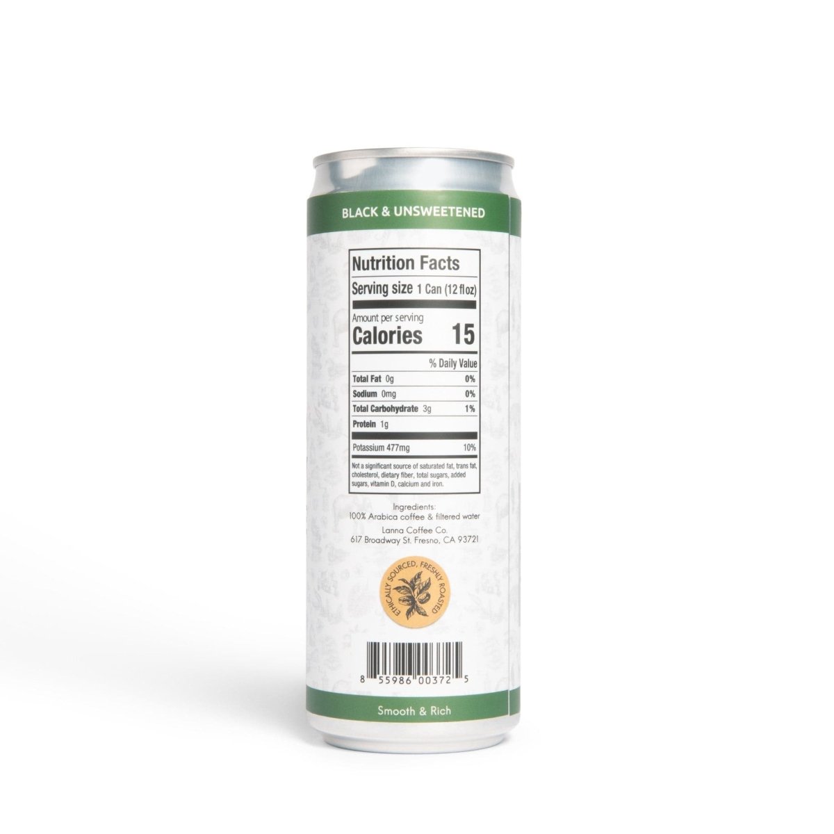 Lanna Coffee Cold Brew Can, 12 oz - 4 - Pack - Lanna Coffee Co.