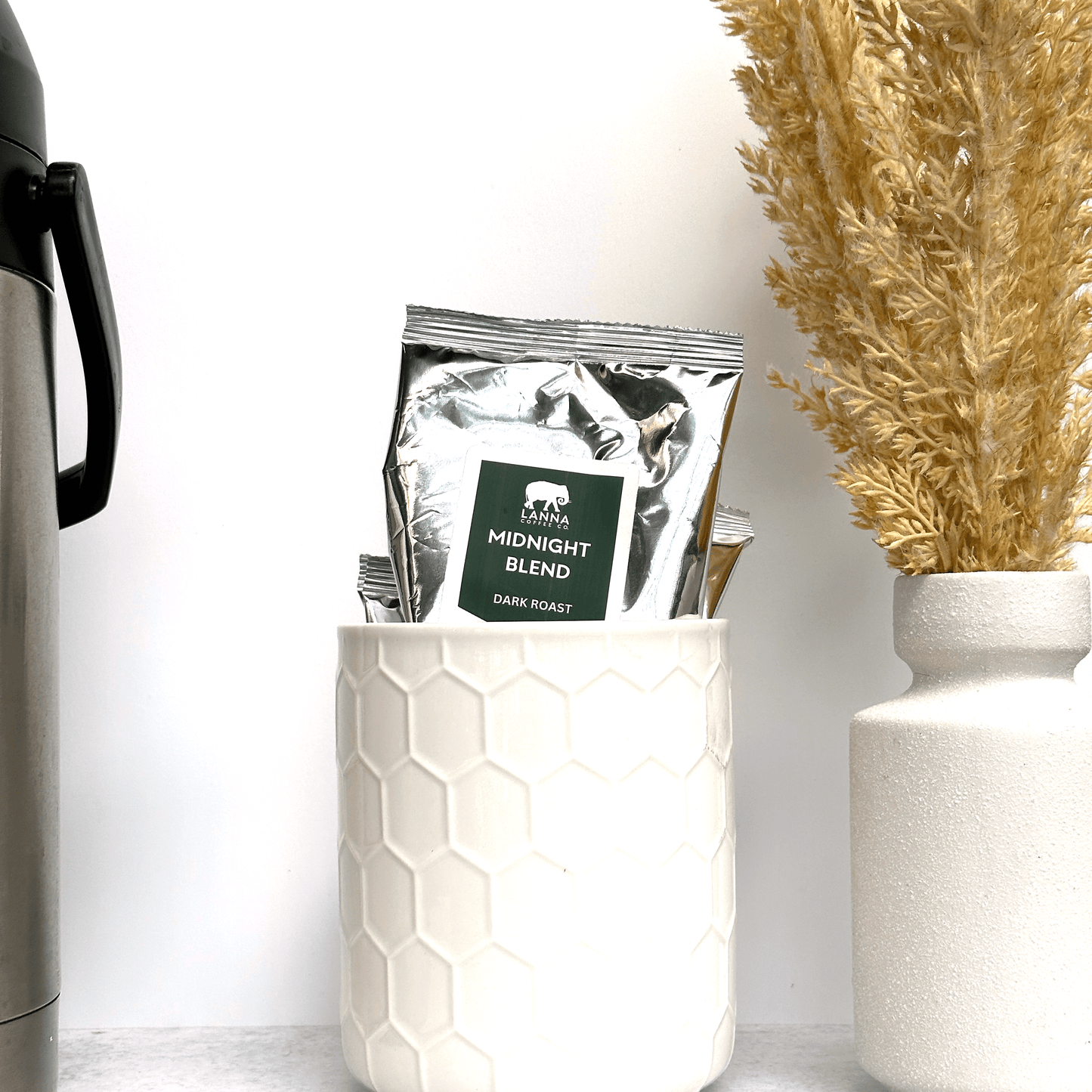 
                  
                    Lanna Coffee Co. Lanna Coffee Packets, Pre-Ground Coffee Packs, Midnight Blend Dark Roast, Bulk Single Pot Bags for Drip Coffee Makers …
                  
                