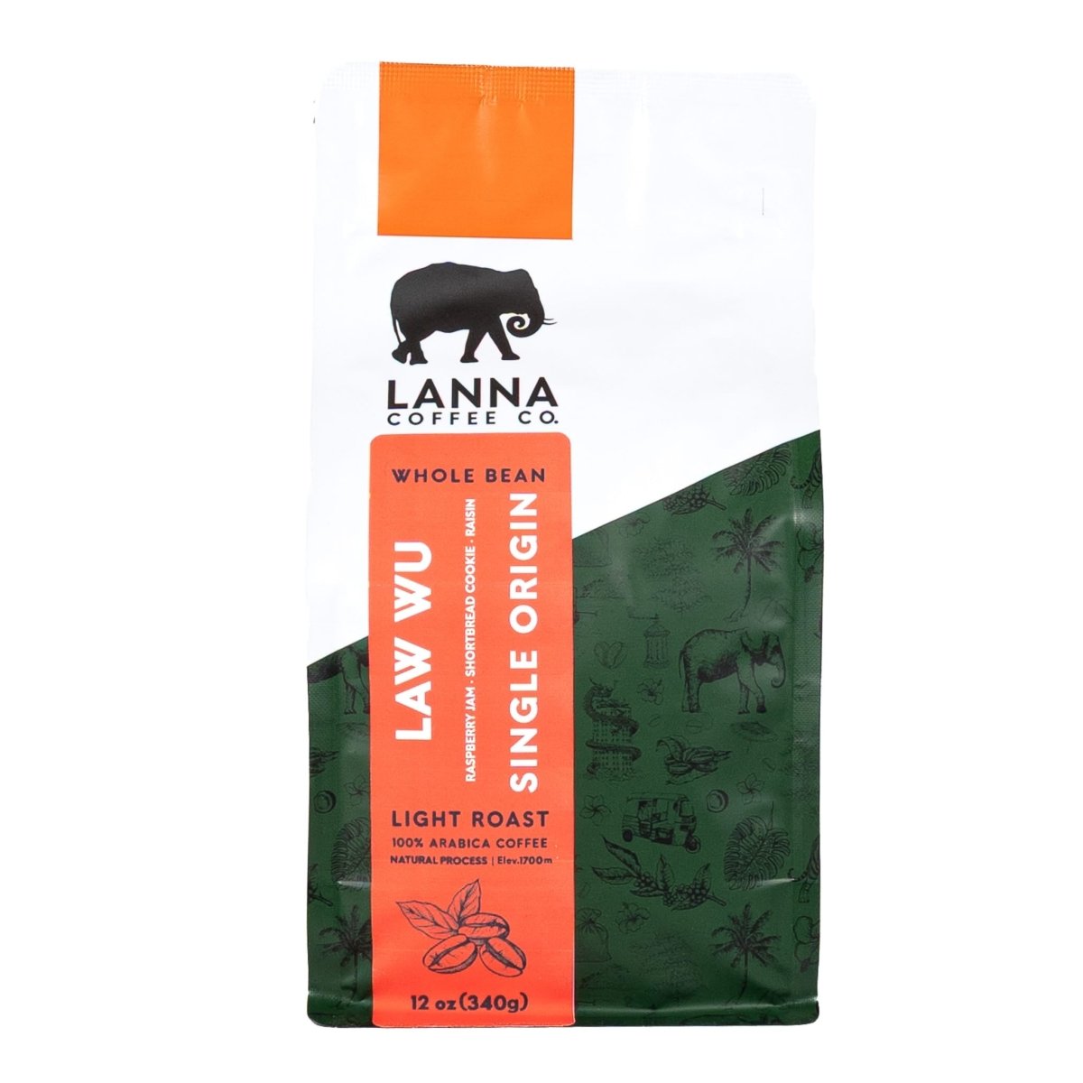 Law Wu Natural - 12 oz - Whole Bean - Lanna Coffee Co.