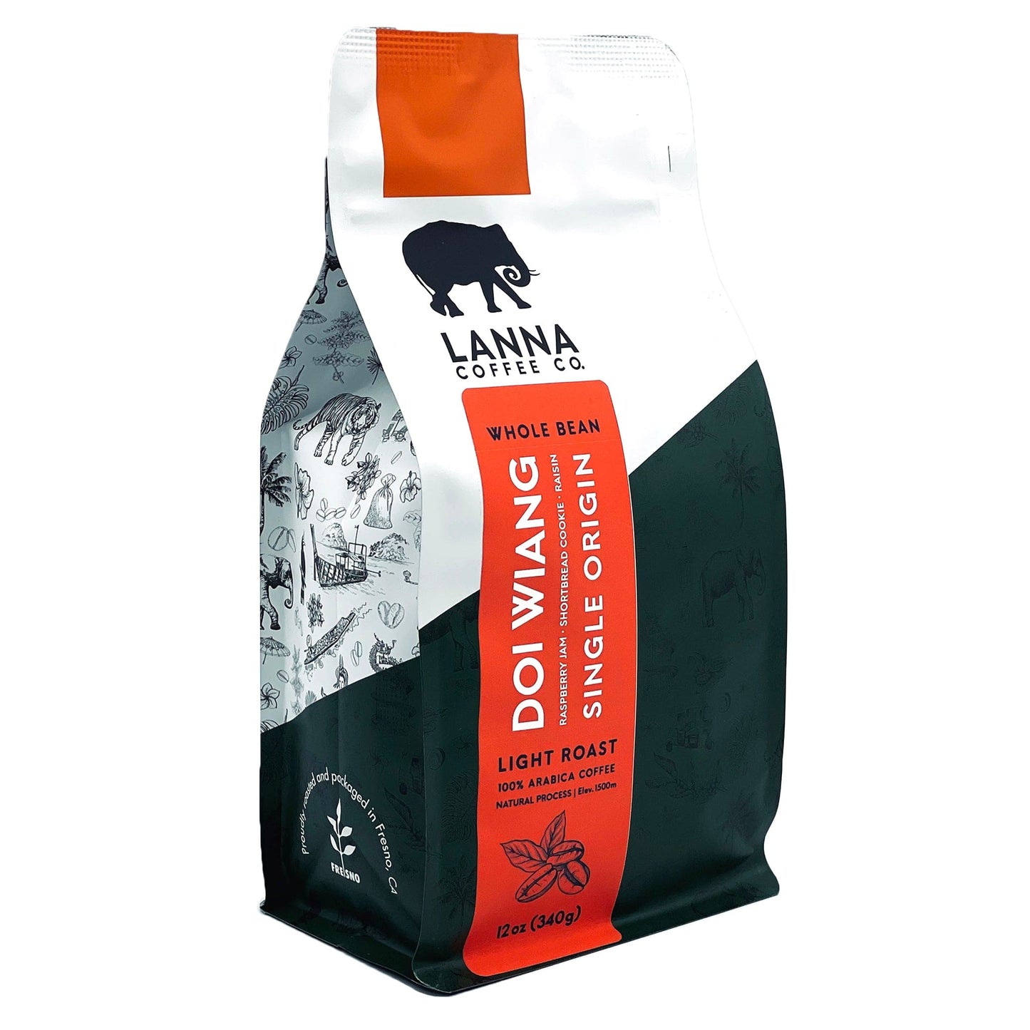 Lanna Coffee Co. Coffee 12 oz / Whole Bean / 1 Doi Wiang Natural